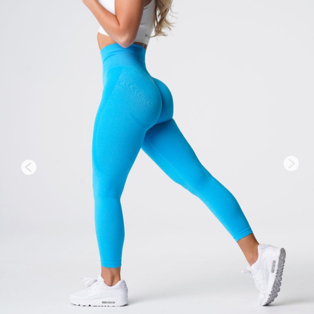Light blue NVGTN contour leggings